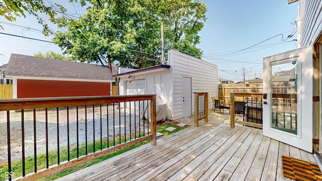 615 Orange St, Indianapolis, IN 46203 - deck with an outbuilding
