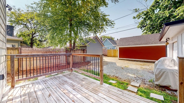 615 Orange St, Indianapolis, IN 46203 - wooden deck featuring a fenced backyard