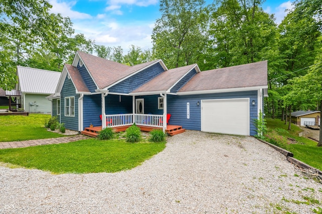 6933 Grey Wolf Dr, Hamblen Township, IN 46164 - single story home featuring driveway, a front lawn, a garage, and a shingled roof
