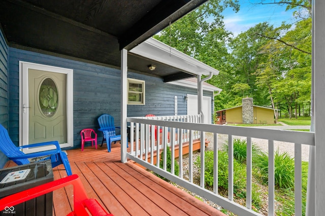 6933 Grey Wolf Dr, Hamblen Township, IN 46164 - view of deck