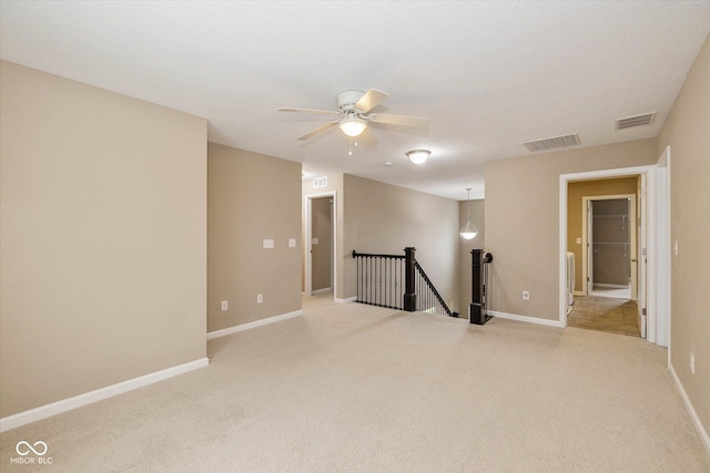 5767 Bluff View Ln, Whitestown, IN 46075 - carpeted spare room with ceiling fan and baseboards