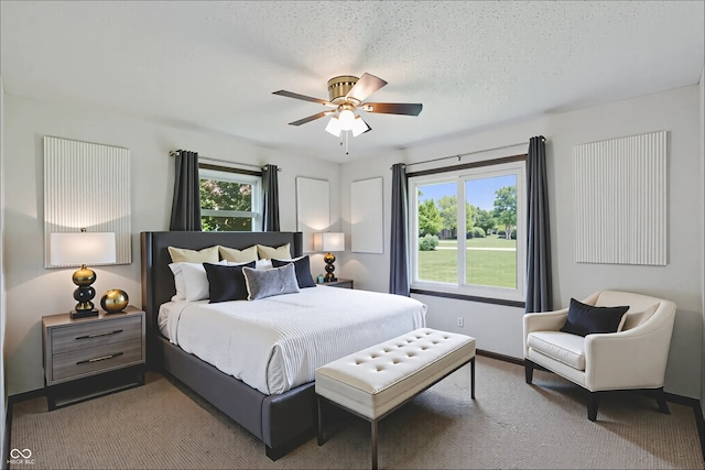 8510 N Carroll Rd, Indianapolis, IN 46236 - carpeted bedroom with baseboards and ceiling fan