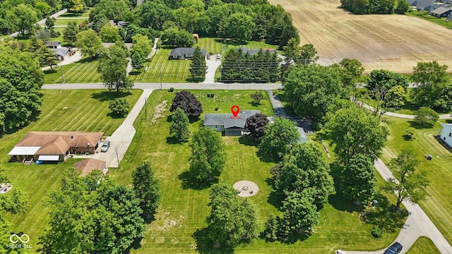 8510 N Carroll Rd, Indianapolis, IN 46236 - aerial view of property and surrounding area featuring rural landscape