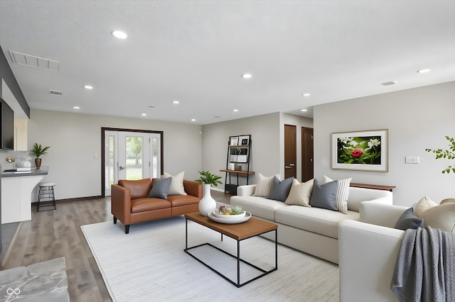 8510 N Carroll Rd, Indianapolis, IN 46236 - living room featuring light wood-type flooring, recessed lighting, and baseboards