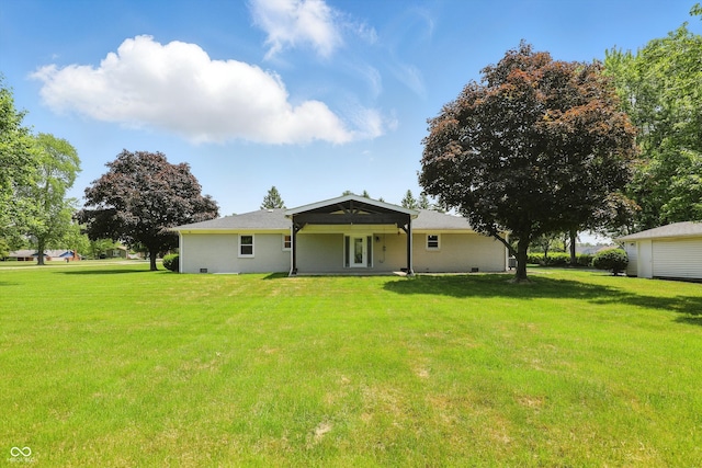 8510 N Carroll Rd, Indianapolis, IN 46236 - rear view of property featuring a lawn