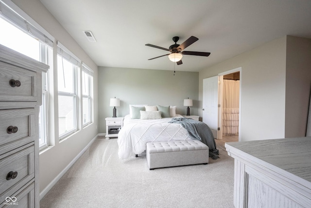 14514 Glapthorn Rd, Fishers, IN 46037 - bedroom featuring light carpet and ceiling fan