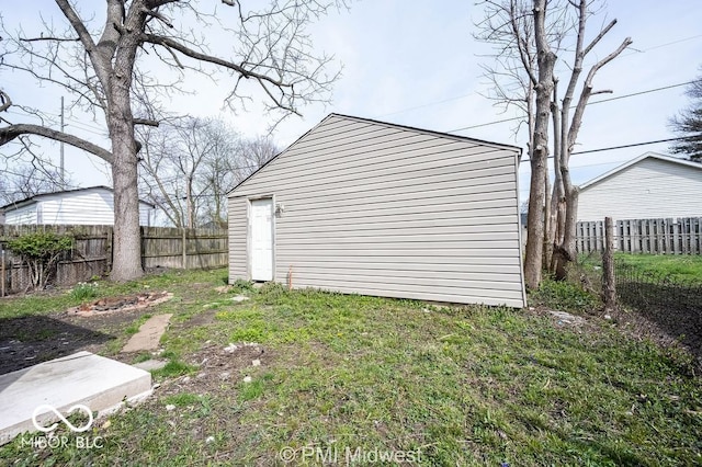 5050 W Regent St, Indianapolis, IN 46241 - view of outbuilding with a fenced backyard