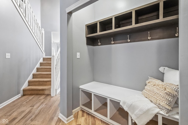 8663 N Commonview Dr, Mccordsville, IN 46055 - mudroom with wood finished floors and baseboards