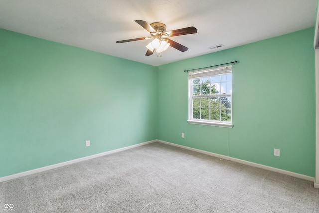 8663 N Commonview Dr, Mccordsville, IN 46055 - carpeted spare room featuring ceiling fan and baseboards