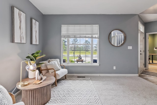 8663 N Commonview Dr, Mccordsville, IN 46055 - sitting room with baseboards and carpet flooring