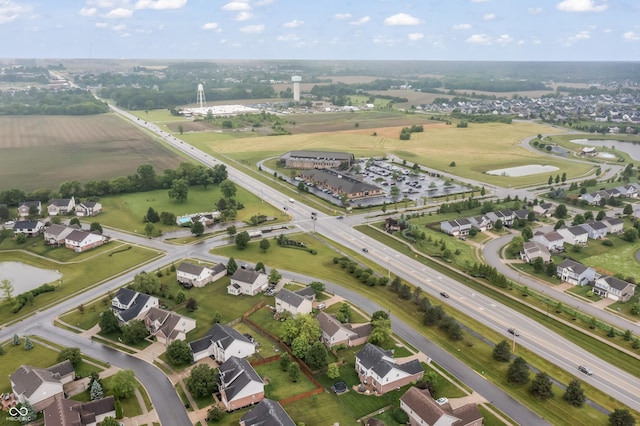 8663 N Commonview Dr, Mccordsville, IN 46055 - aerial view of property and surrounding area with a large body of water
