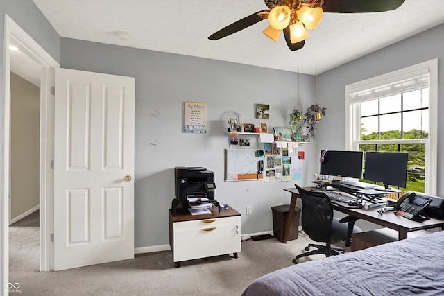 8030 Parcrest Ct, Indianapolis, IN 46259 - bedroom featuring carpet flooring, a desk, and a ceiling fan