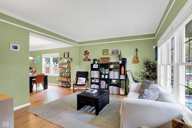 8030 Parcrest Ct, Indianapolis, IN 46259 - living room with wood finished floors and ornamental molding