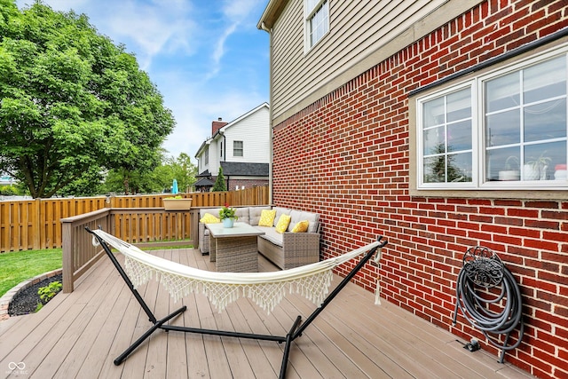 8030 Parcrest Ct, Indianapolis, IN 46259 - wooden terrace featuring an outdoor hangout area