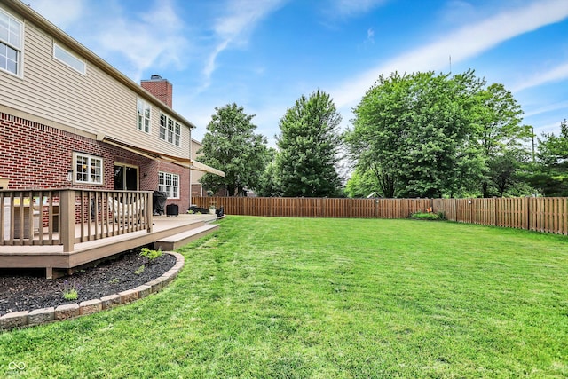 8030 Parcrest Ct, Indianapolis, IN 46259 - fenced backyard with a deck