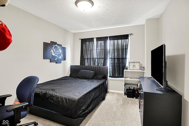 3428 Thomas Jefferson St, Westfield, IN 46074 - bedroom featuring light colored carpet, an office area, and a textured ceiling