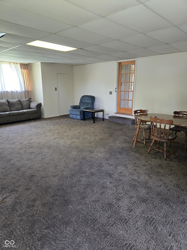 104 Meadow Ln, North Vernon, IN 47265 - living room with a paneled ceiling and carpet floors