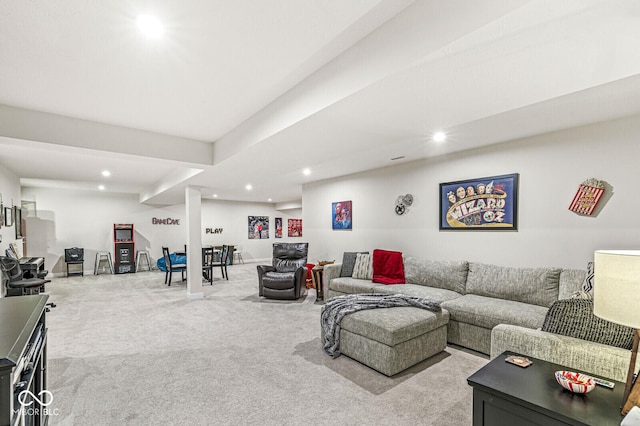 1107 Mccray Ln, Westfield, IN 46074 - carpeted living area featuring recessed lighting