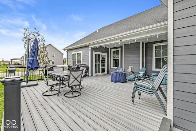 1107 Mccray Ln, Westfield, IN 46074 - deck featuring outdoor dining space