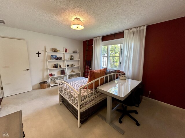 5491 Vin Rose Ln, Lawrence, IN 46226 - bedroom featuring light colored carpet and a textured ceiling