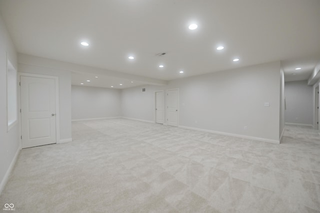 15201 Slateford Rd, Noblesville, IN 46062 - finished basement featuring light carpet, recessed lighting, and baseboards