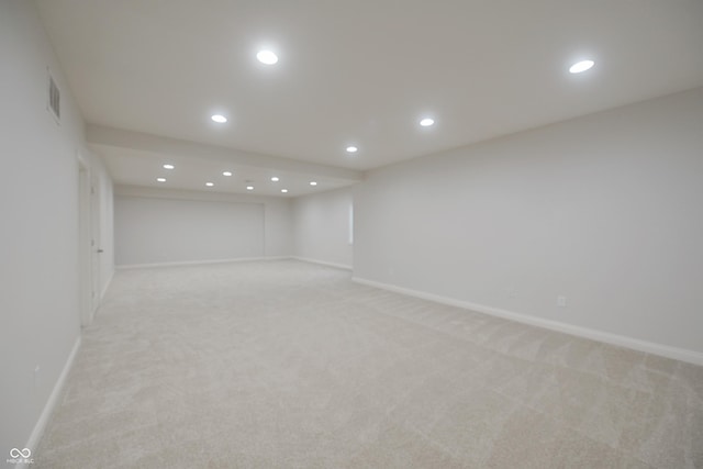 15201 Slateford Rd, Noblesville, IN 46062 - finished below grade area featuring recessed lighting, light carpet, and baseboards