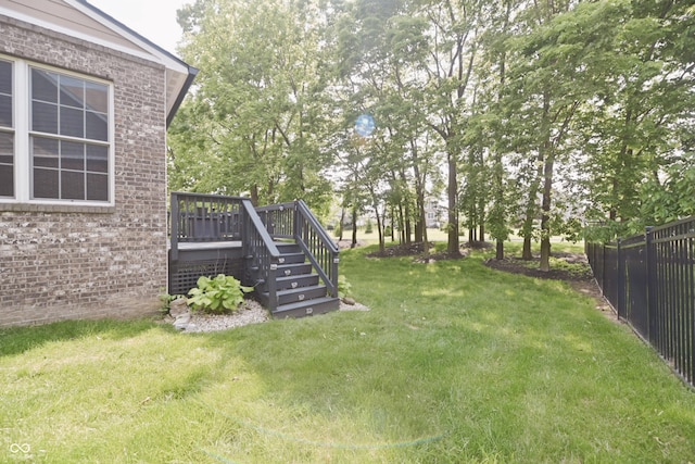 15201 Slateford Rd, Noblesville, IN 46062 - view of yard featuring a deck and stairs