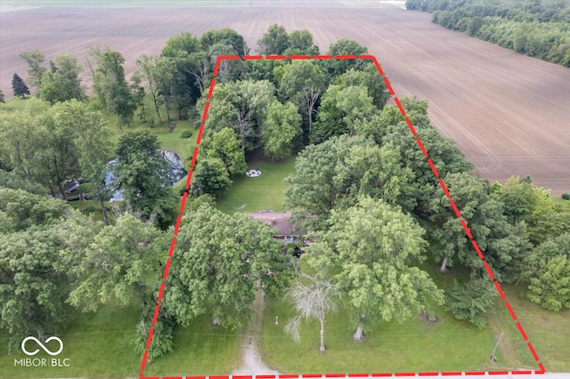 3459 E 650 N, Windfall, IN 46076 - aerial view of property and surrounding area with property boundaries highlighted