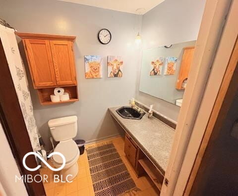 8990 N 850 W, Fairland, IN 46126 - bathroom with toilet and vanity