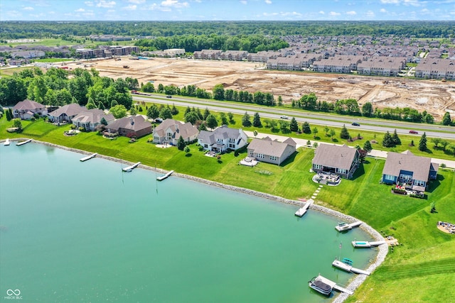 6882 Bladstone Rd, Noblesville, IN 46062 - aerial perspective of suburban area featuring a large body of water