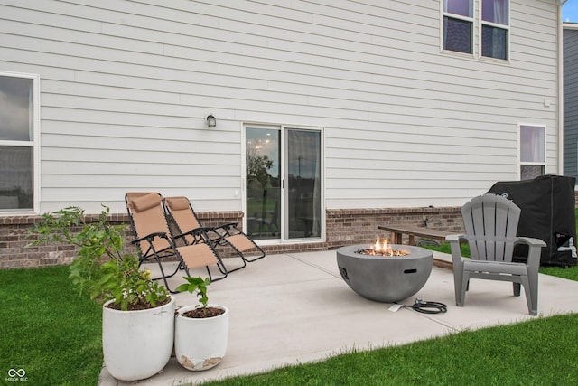 19652 Shadow Trace Path, Westfield, IN 46074 - view of patio / terrace with a fire pit