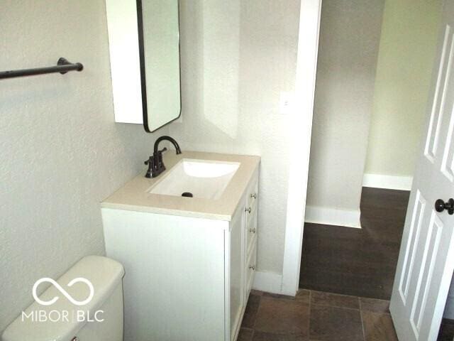 620 S 2nd St, Noblesville, IN 46060 - half bath featuring vanity and toilet