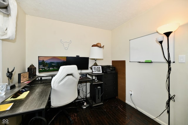 1445 Biloxi Ln, Beech Grove, IN 46107 - office featuring wood-type flooring and a textured ceiling