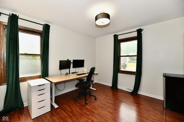 7242 Highburry Dr, Indianapolis, IN 46256 - office area with wood finished floors and plenty of natural light