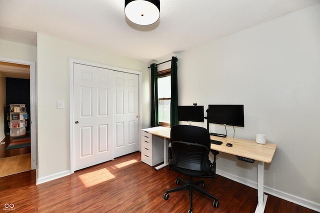 7242 Highburry Dr, Indianapolis, IN 46256 - home office with wood finished floors and baseboards