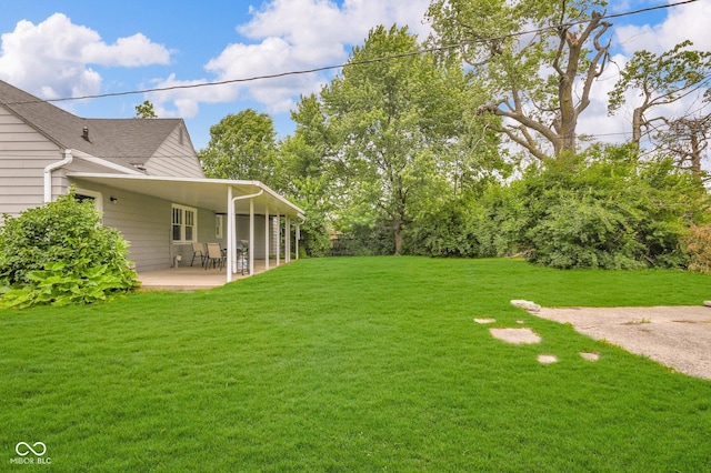 1141 N Shadeland Ave, Indianapolis, IN 46219 - view of grassy yard with a patio