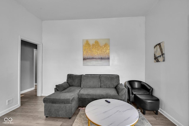 1141 N Shadeland Ave, Indianapolis, IN 46219 - living room featuring wood finished floors and baseboards