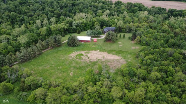 2858 N Stout Rd, Liberty, IN 47353 - aerial view of property and surrounding area featuring rural landscape and a forest