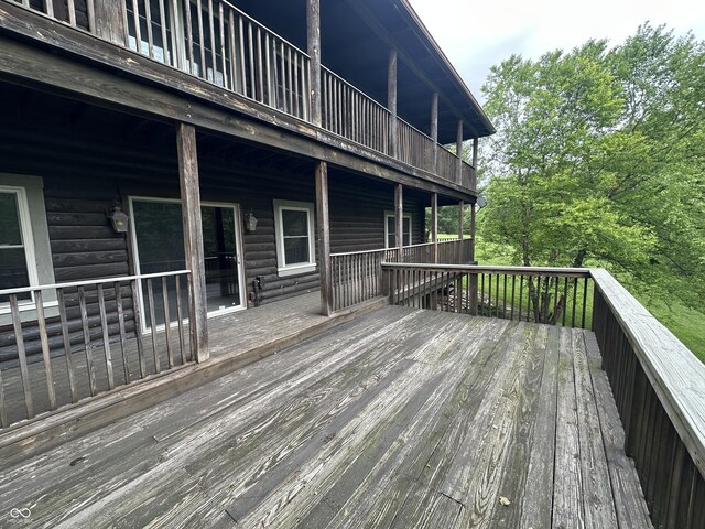 2858 N Stout Rd, Liberty, IN 47353 - view of wooden deck