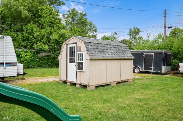 11780 S Hoover St, Clinton, IN 47842 - view of shed featuring a playground