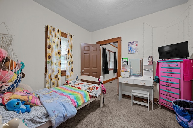 11780 S Hoover St, Clinton, IN 47842 - carpeted bedroom with a textured ceiling