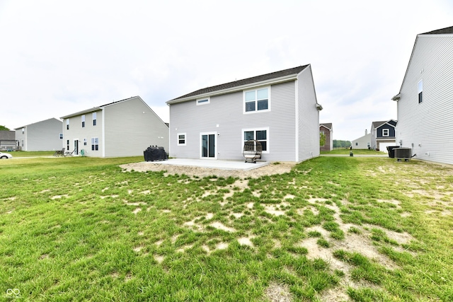 6883 Honeysuckle Way, Pendleton, IN 46064 - rear view of property featuring a patio area, cooling unit, a lawn, and a residential view