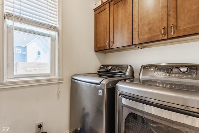 2020 N Park Ave, Indianapolis, IN 46202 - laundry area with cabinet space and washing machine and dryer