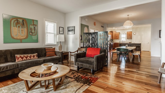 2020 N Park Ave, Indianapolis, IN 46202 - living area featuring light wood-style floors and plenty of natural light