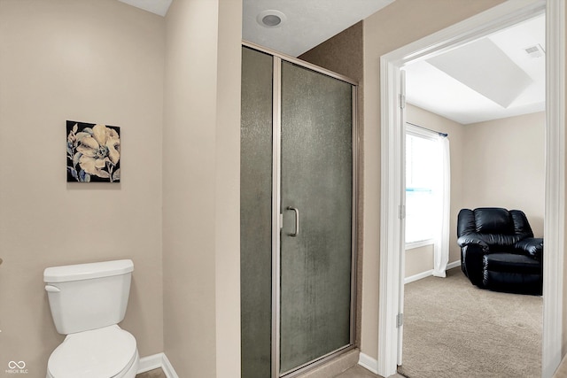 1056 Hilltop Commons Blvd, Whiteland, IN 46184 - full bath featuring a shower stall, toilet, and baseboards
