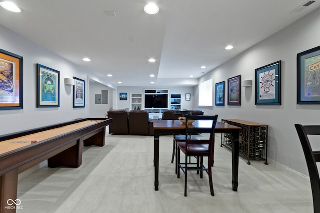 4763 Woods Edge Dr, Zionsville, IN 46077 - recreation room featuring light colored carpet and recessed lighting