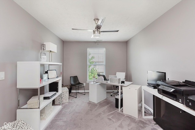 8425 Codesa Way, Indianapolis, IN 46278 - office with a ceiling fan, carpet flooring, and baseboards