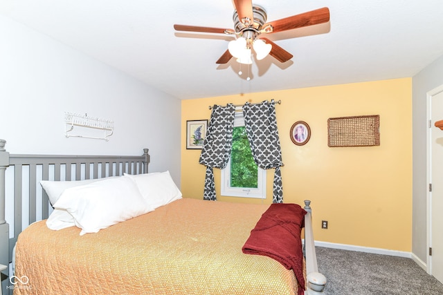 164 Wellington Pkwy, Noblesville, IN 46060 - bedroom with carpet, baseboards, and a ceiling fan