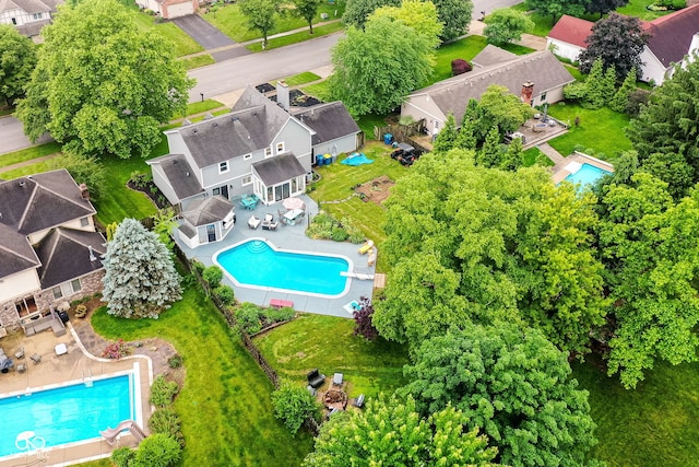 164 Wellington Pkwy, Noblesville, IN 46060 - aerial view of residential area with a pool