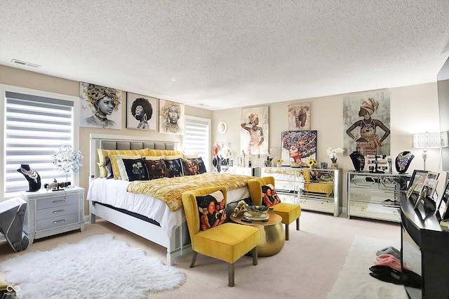 9605 Treyburn Green Way, Indianapolis, IN 46239 - carpeted bedroom with a textured ceiling